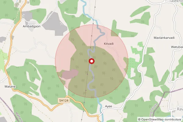 Map showing approximate area covered by Pincode 416512 — Maneri B.O, Sindhudurg