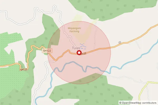 Map showing approximate area covered by Pincode 416515 — Tulas S.O, Sindhudurg