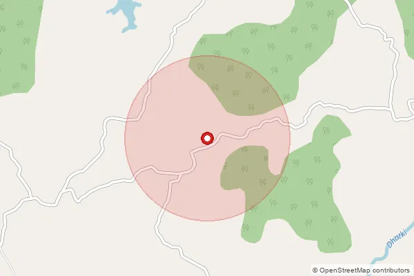 Map showing approximate area covered by Pincode 416519 — Kaleli B.O, Sindhudurg