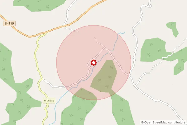 Map showing approximate area covered by Pincode 416520 — Ghavanale B.O, Sindhudurg