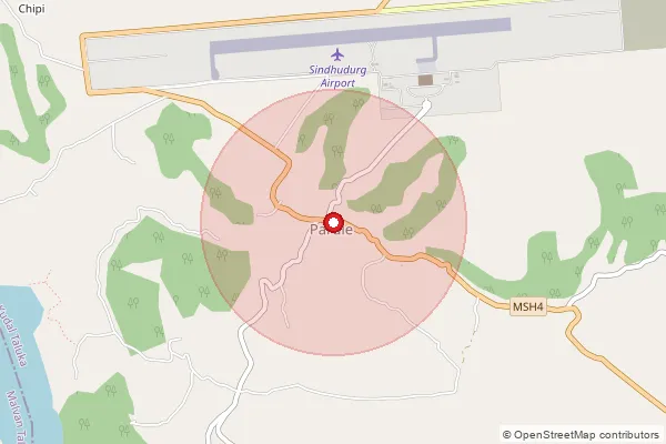 Map showing approximate area covered by Pincode 416522 — Kochara B.O, Sindhudurg