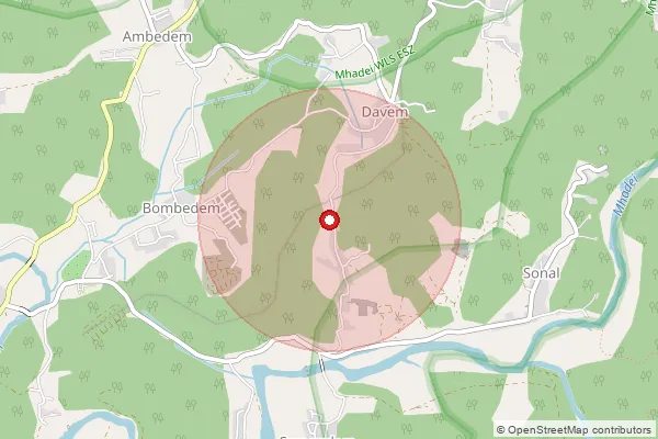 Map showing approximate area covered by Pincode 416552 — Dsf Halkarni S.O, Kolhapur