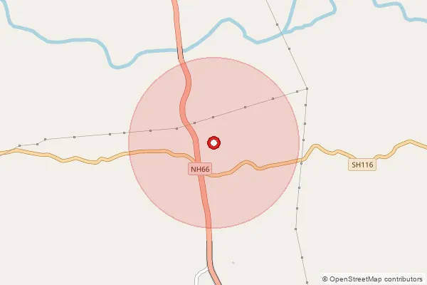 Map showing approximate area covered by Pincode 416601 — Belnekhurd B.O, Sindhudurg