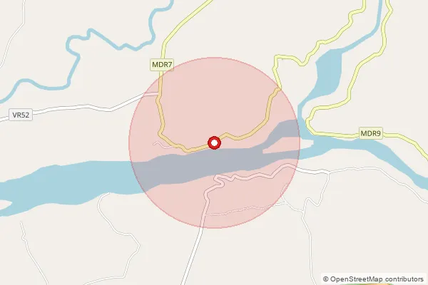 Map showing approximate area covered by Pincode 416623 — Mond S.O, Sindhudurg