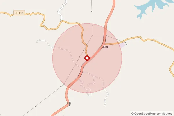 Map showing approximate area covered by Pincode 416705 — Gothane Doniwade B.O, Ratnagiri
