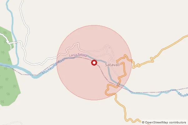 Map showing approximate area covered by Pincode 416713 — Dasur B.O, Ratnagiri