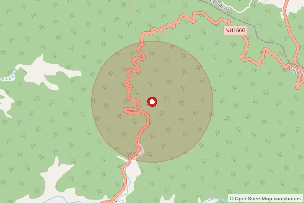 Map showing approximate area covered by Pincode 416810 — Gadmath B.O, Sindhudurg