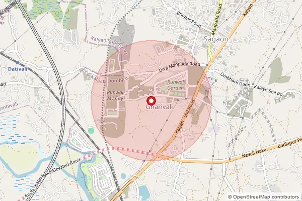 Map showing approximate area covered by Pincode 421308 — Bhiwandi S.O, Thane