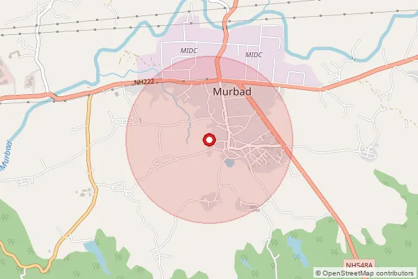 Map showing approximate area covered by Pincode 421401 — Kasegaon B.O, Thane
