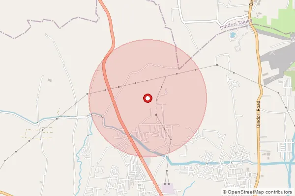 Map showing approximate area covered by Pincode 422003 — Adgaon B.O, Nashik