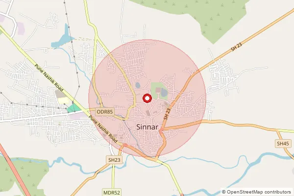 Map showing approximate area covered by Pincode 422102 — Pimpalgaon Nipani B.O, Nashik