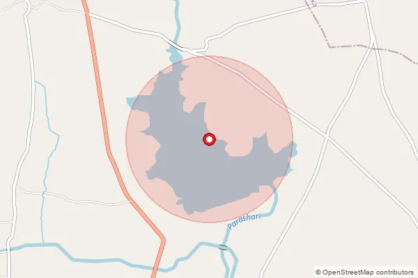 Map showing approximate area covered by Pincode 422205 — Shindwad B.O, Nashik