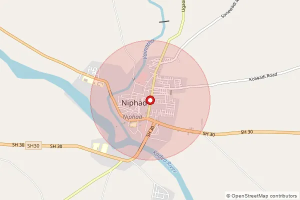 Map showing approximate area covered by Pincode 422304 — Khadak Malegaon B.O, Nashik