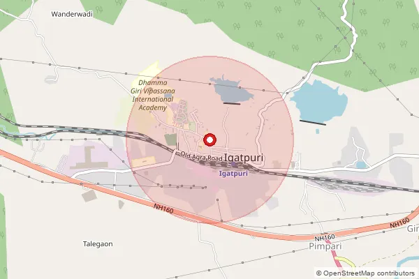 Map showing approximate area covered by Pincode 422502 — Shivde B.O, Nashik