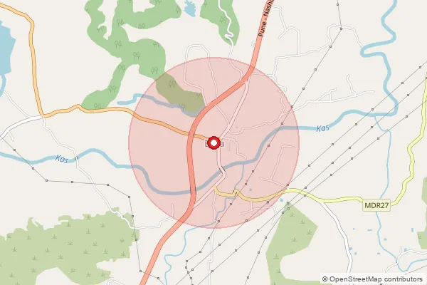 Map showing approximate area covered by Pincode 422602 — Badgi B.O, Ahmednagar