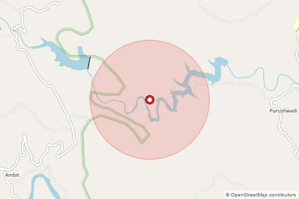 Map showing approximate area covered by Pincode 422604 — Chitalvedhe B.O, Ahmednagar
