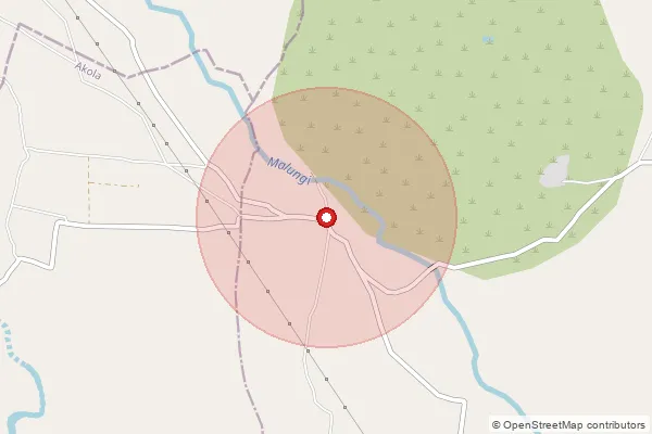 Map showing approximate area covered by Pincode 422605 — Dongargaon B.O, Ahmednagar