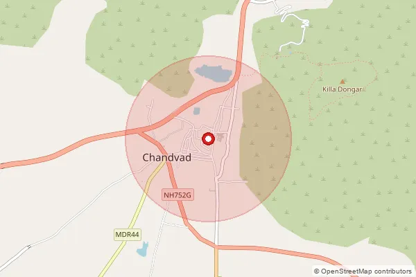 Map showing approximate area covered by Pincode 423101 — Neminagar B.O, Nashik