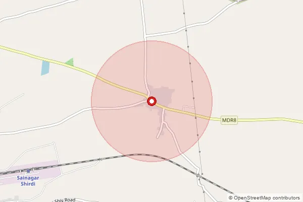 Map showing approximate area covered by Pincode 423109 — Savali Vihir Farm B.O, Ahmednagar