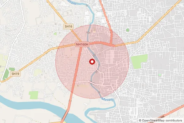 Map showing approximate area covered by Pincode 423110 — Chinchave B.O, Nashik