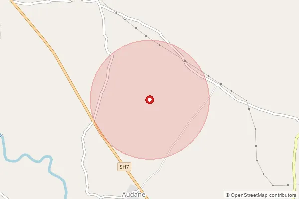 Map showing approximate area covered by Pincode 423301 — Arai B.O, Nashik