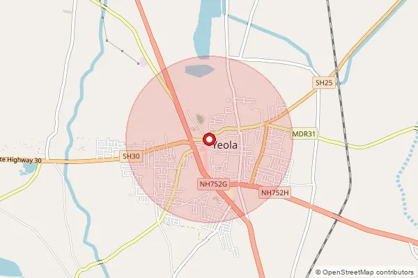 Map showing approximate area covered by Pincode 423403 — Dhamode B.O, Nashik