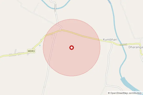 Map showing approximate area covered by Pincode 423602 — Kumbhari B.O, Ahmednagar