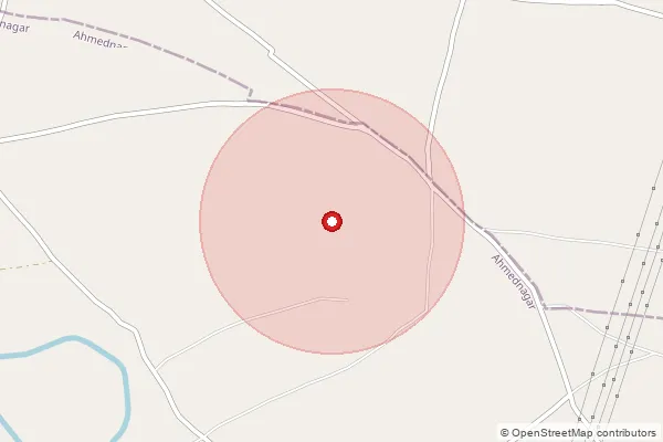 Map showing approximate area covered by Pincode 423603 — Dahigaon Bolka B.O, Ahmednagar