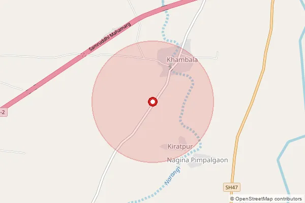 Map showing approximate area covered by Pincode 423701 — Akoli Wadgaon B.O, Aurangabad