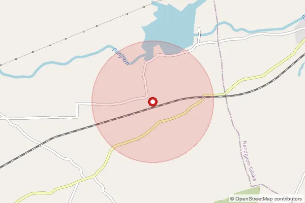 Map showing approximate area covered by Pincode 423702 — Pimpalgaon Diwashi B.O, Aurangabad