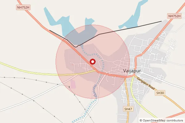 Map showing approximate area covered by Pincode 423703 — Borsar(Bhingi) B.O, Aurangabad