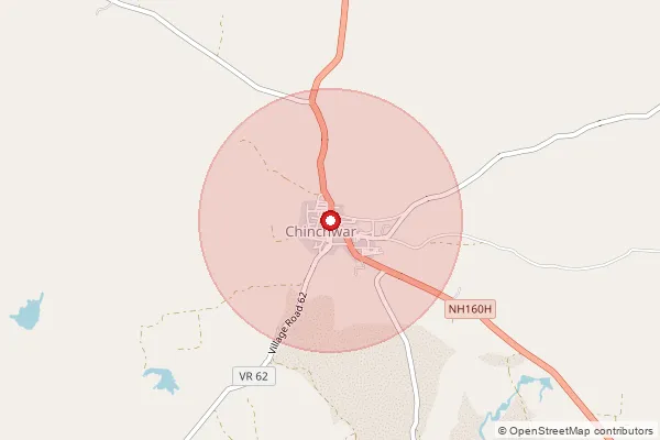 Map showing approximate area covered by Pincode 424002 — Babhulvadi B.O, Dhule