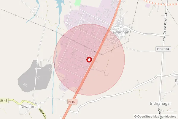 Map showing approximate area covered by Pincode 424006 — Arvi B.O, Dhule