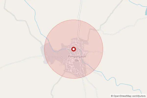 Map showing approximate area covered by Pincode 424203 — Chinchapura B.O, Jalgaon