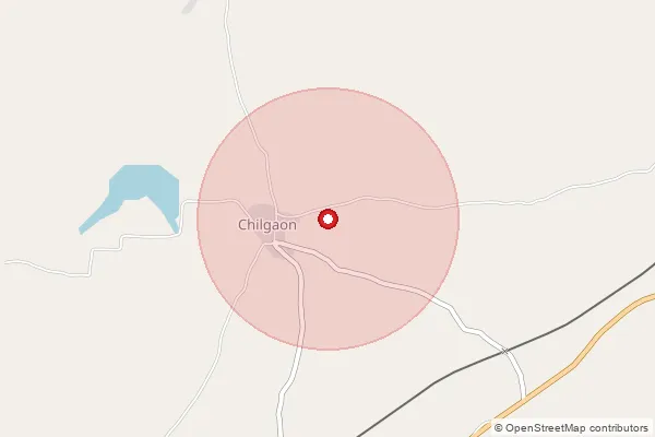 Map showing approximate area covered by Pincode 424204 — Chilgaon Bo, Jalgaon
