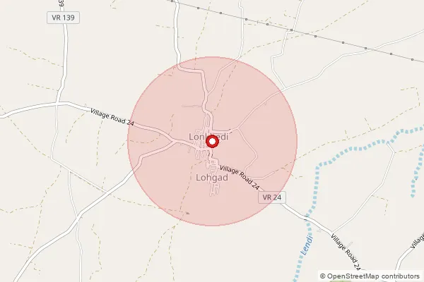 Map showing approximate area covered by Pincode 424303 — Khandalai B.O, Dhule