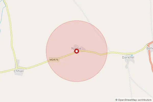 Map showing approximate area covered by Pincode 424310 — Chhail B.O, Dhule