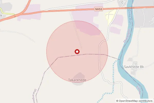 Map showing approximate area covered by Pincode 425004 — N M University Jalgaon S.O, Jalgaon