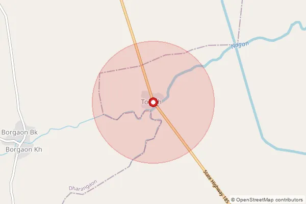 Map showing approximate area covered by Pincode 425109 — Bhatkheda B.O, Jalgaon