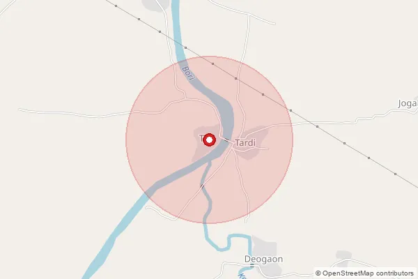 Map showing approximate area covered by Pincode 425112 — Toli B.O, Jalgaon