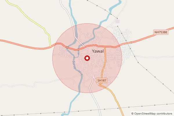 Map showing approximate area covered by Pincode 425301 — Usmali Bo, Jalgaon