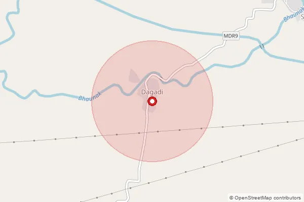 Map showing approximate area covered by Pincode 425302 — Dongaon B.O, Jalgaon