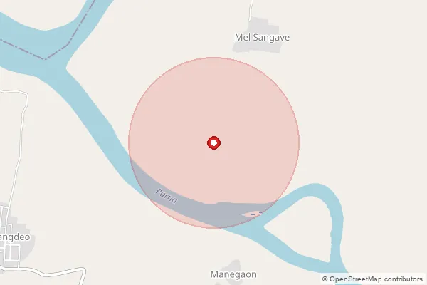 Map showing approximate area covered by Pincode 425306 — Nimkhedi Kh B.O, Jalgaon