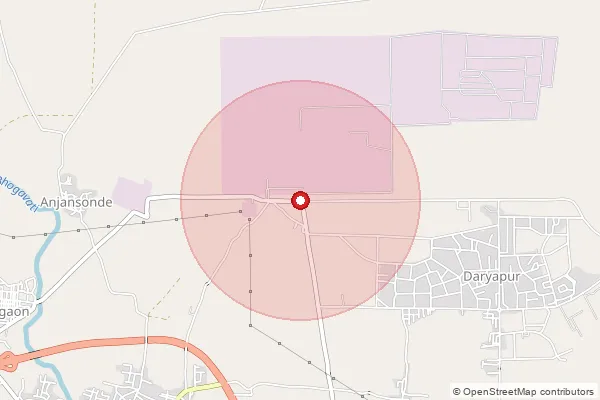 Map showing approximate area covered by Pincode 425308 — Varangaon Ord.Factory S.O, Jalgaon