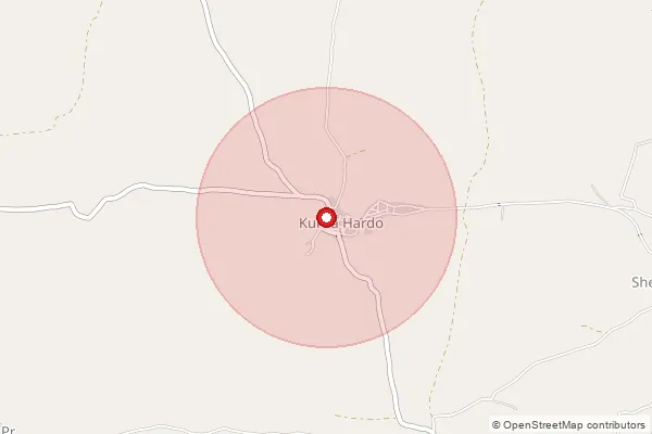 Map showing approximate area covered by Pincode 425310 — Kurha Hardo B.O, Jalgaon