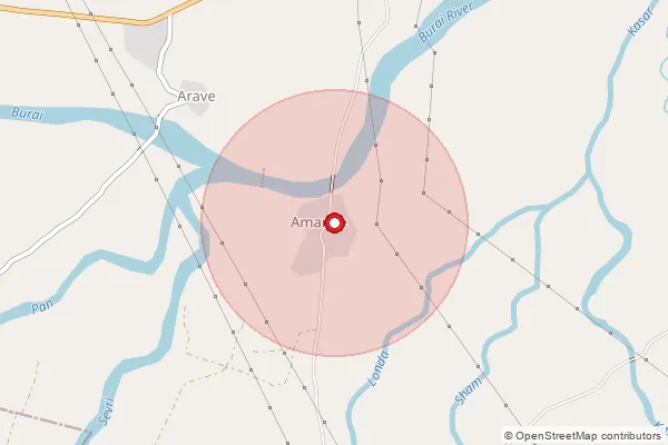 Map showing approximate area covered by Pincode 425407 — Jakhane B.O, Dhule