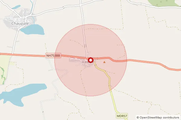 Map showing approximate area covered by Pincode 425411 — Bahyane B.O, Nandurbar