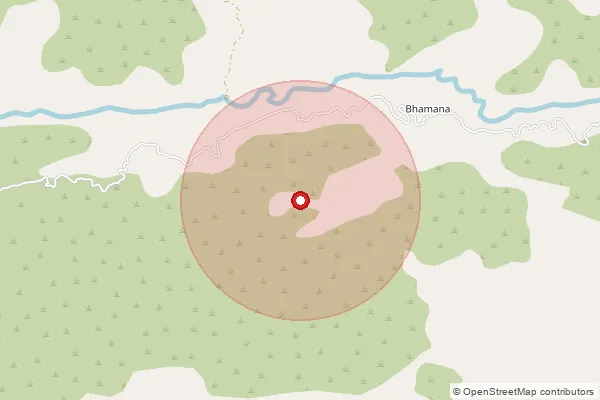 Map showing approximate area covered by Pincode 425414 — Sisa B.O, Nandurbar