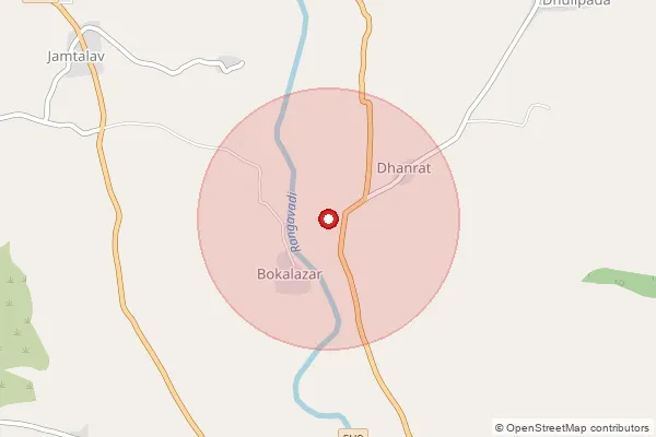 Map showing approximate area covered by Pincode 425418 — Gadat B.O, Nandurbar