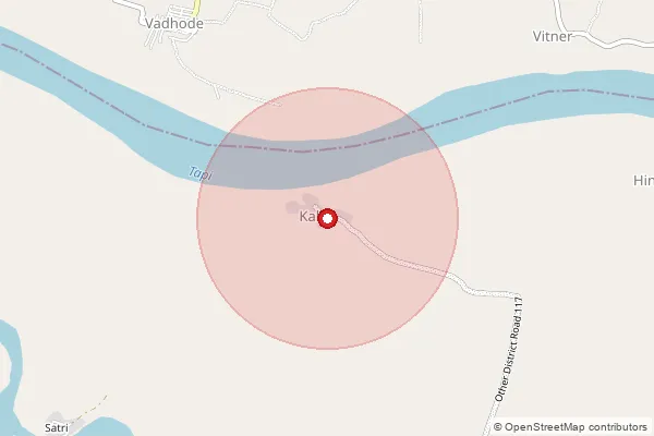 Map showing approximate area covered by Pincode 425420 — Pimpali B.O, Jalgaon